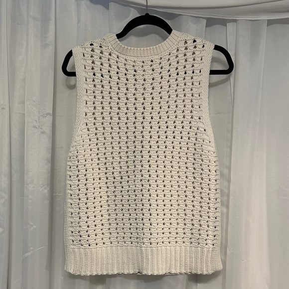 DKNY Cream Sleeveless Sweater - Picture 2 of 4